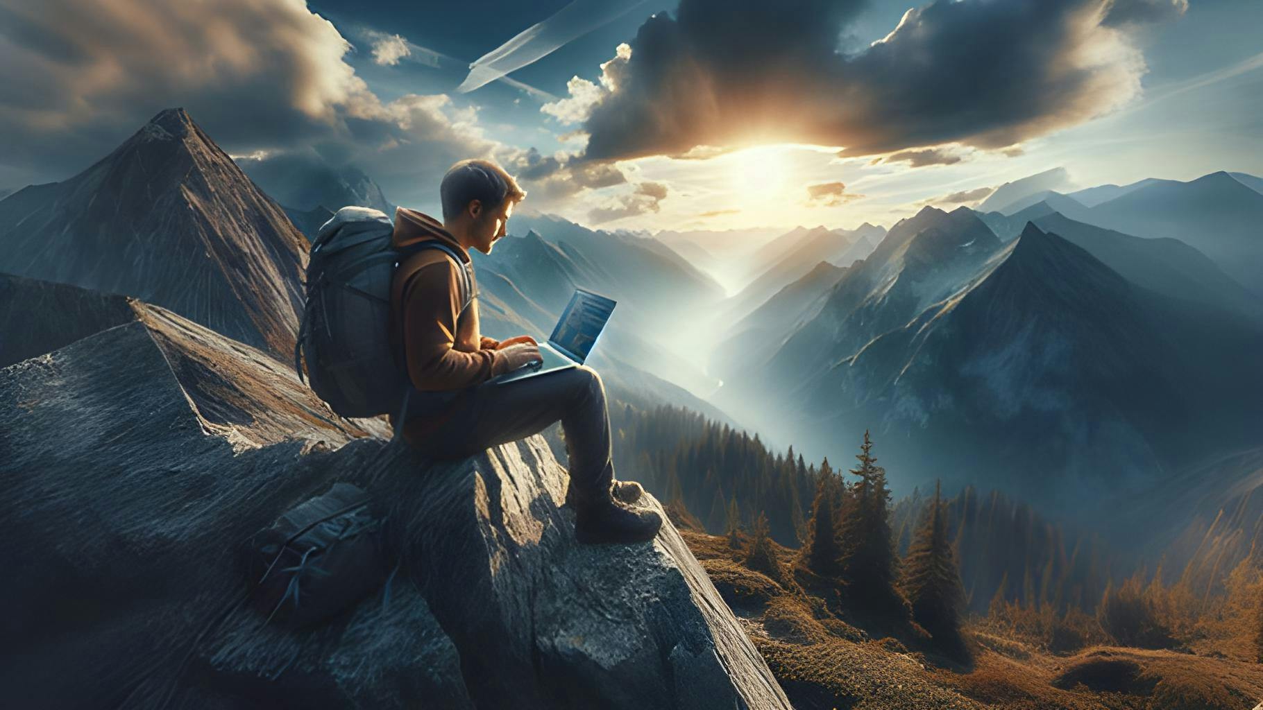Cover Image for Coding from a Mountain Ledge